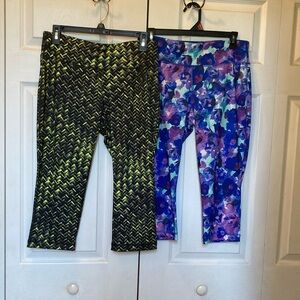 2 Prs of Exercise Capri’s…. Size M   Both have a back inside pocket